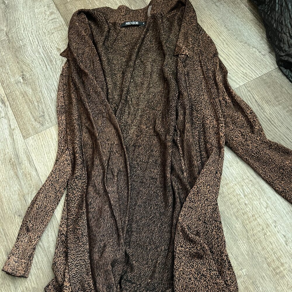 Nic + Zoe‎ medium brown cardigan